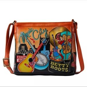 ANUSCHKA Music City Nashville Leather Crossbody Bag